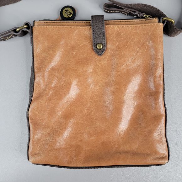 The Sak Womens Crossbody Purse Satchel Bag Snakeskin Leather Brown Size 8"x8" - Picture 4 of 14